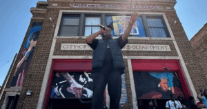 KRS ONE in front of The Firehouse Community Arts Center COTB 06042024