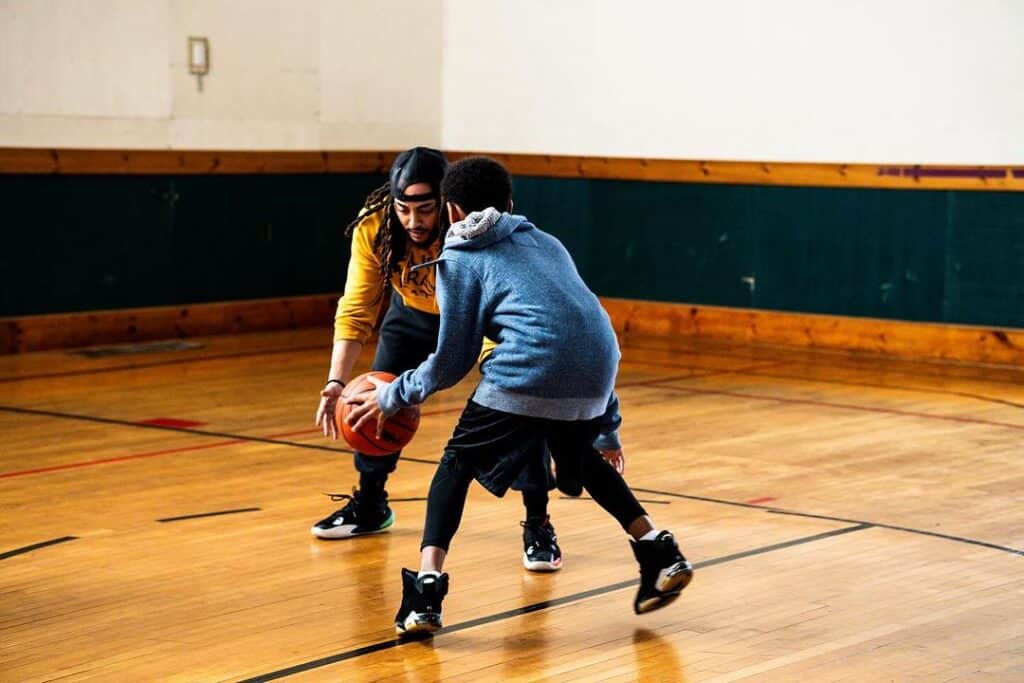 The 116 Life Ep 55 Steven Malcolm alt pic 2 playing basketball on video set